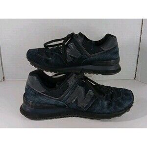 New Balance ML 574 Classic Sneakers Mens 9.5 Womens 11 Encap All Black Athletic